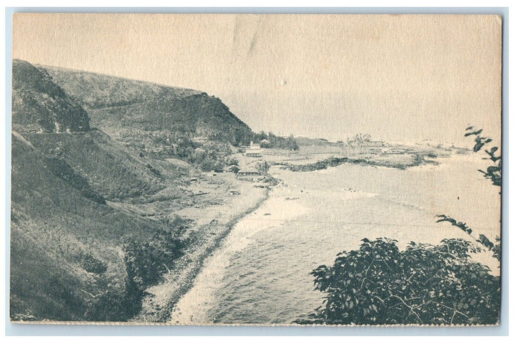 c1940 View Hawaii Consolidated Railway Hawaiian Islands Laupahoehoe HI Postcard