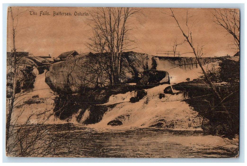 1911 Water Scene The Falls Battersea Ontario Canada Posted Antique Postcard