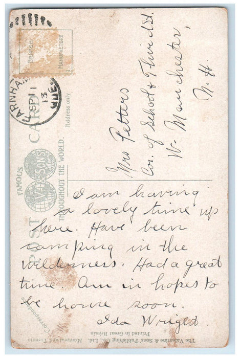 1913 View of Windsor Hotel Montreal Quebec Canada Posted Antique Postcard