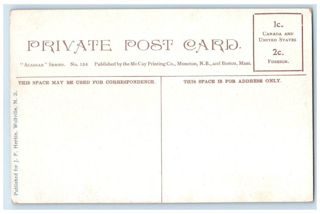 c1910 Gaspereau River Above Grand Pre In The Acadian NS Canada Antique Postcard