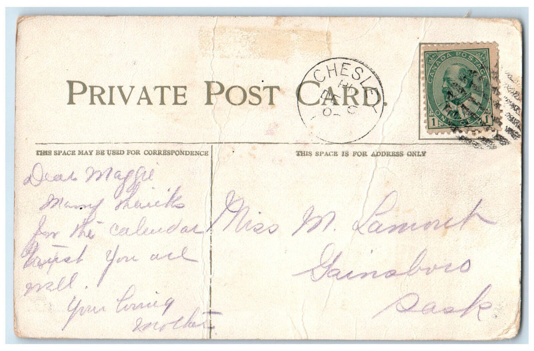 c1910 Queen Square St. John New Brunswick Canada Antique Posted Postcard