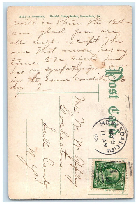 1909 Home Of Homer Green Author And Lawyer Honesdale Pennsylvania PA Postcard