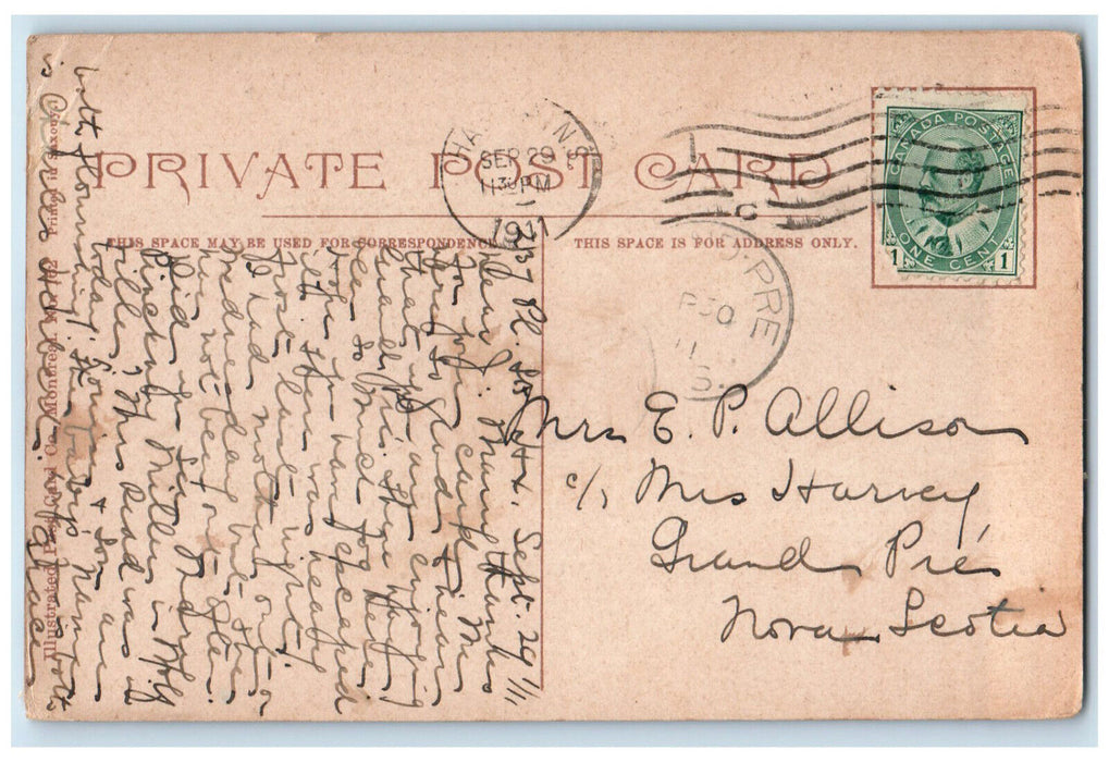 1911 N.W. Arm Showing Govrs. House on Melville Island Halifax NS Canada Postcard