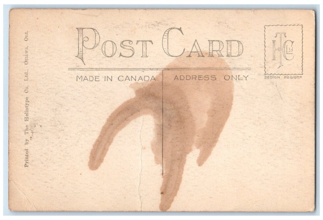 c1940's Boat Canoe at The Harbour Port Stanley Ontario Canada Postcard
