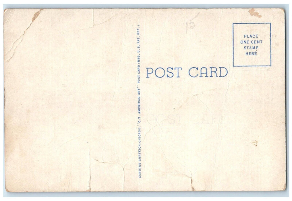 c1940 Shelter House Sunken Garden Exterior Building Independence Kansas Postcard