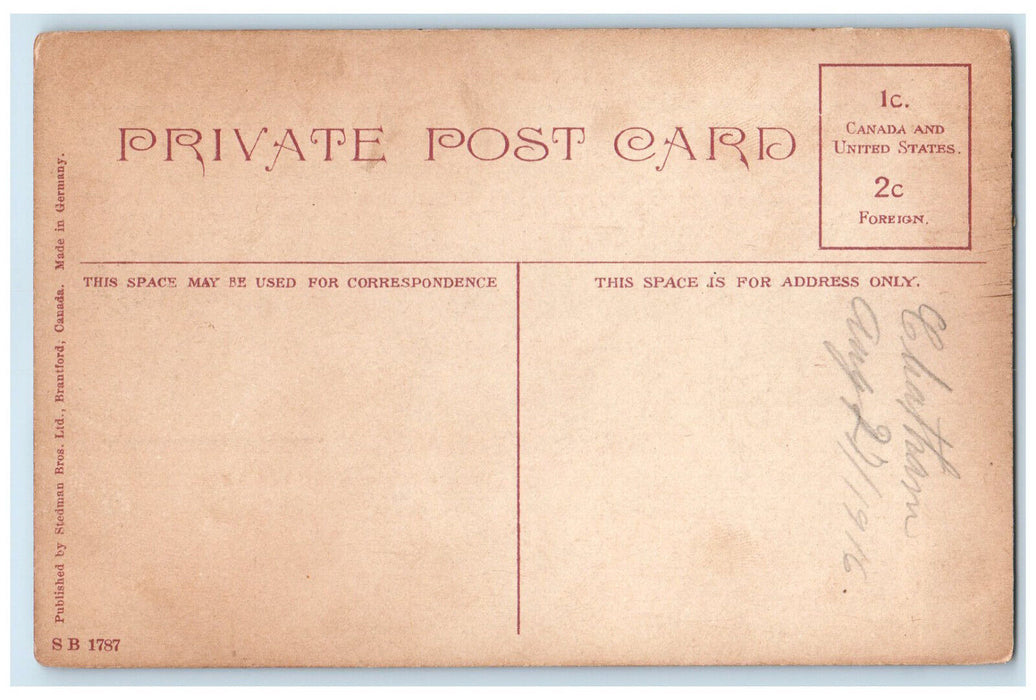 1916 Public General Hospital Chatham Ontario Canada Antique Unposted Postcard