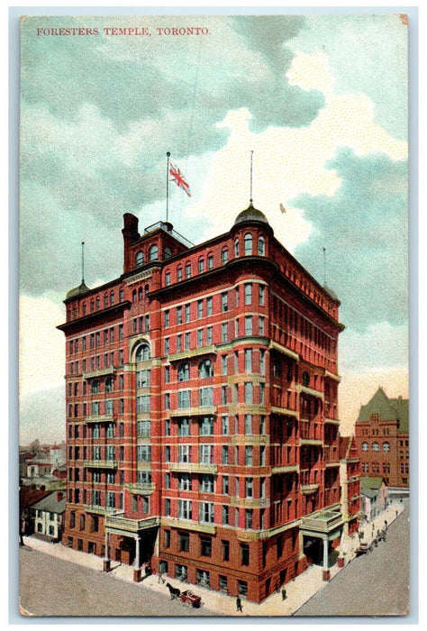 c1910 Entrance View Foresters Temple Toronto Ontario Canada Unposted Postcard