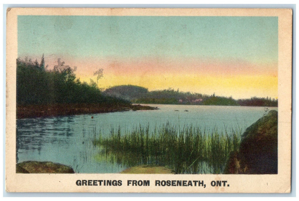 1946 Greetings from Roseneath Ontario Canada Vintage Posted Postcard