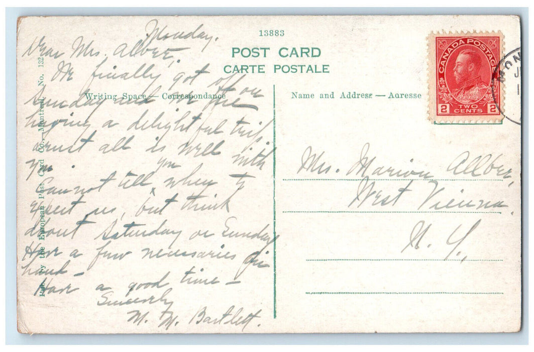 c1910 La Fontaine Park Montreal Quebec Canada Posted Antique Postcard