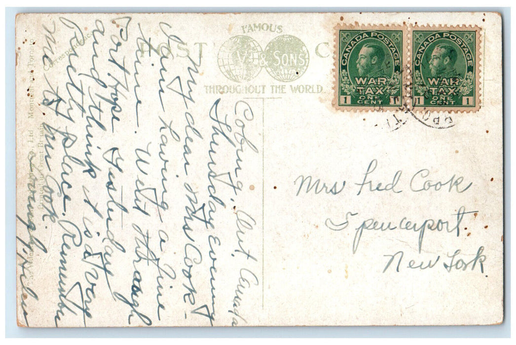 c1910 King Street (West) Cobourg Ontario Canada Antique Posted Postcard