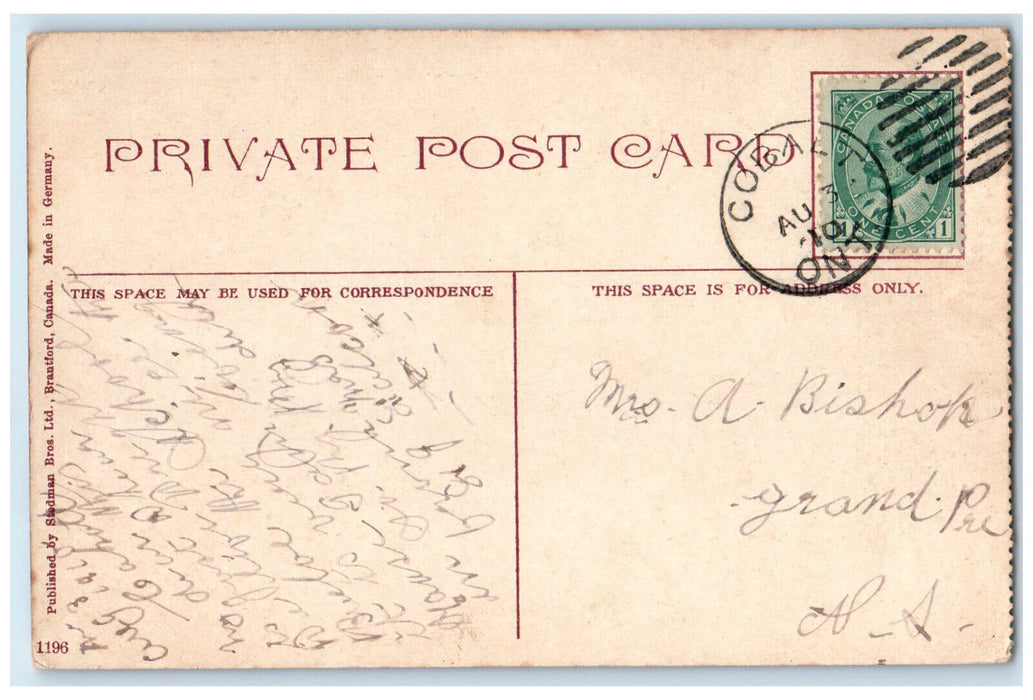 1910 View of Public School Cobalt Ontario Canada Antique Posted Postcard