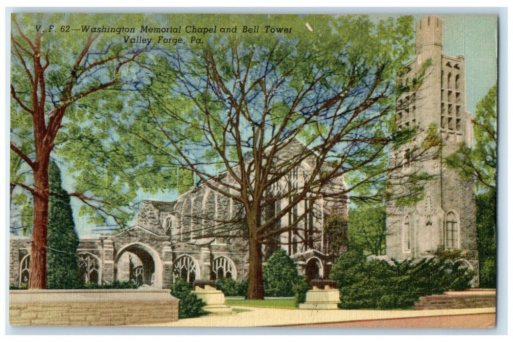 Washington Memorial Chapel And Bell Tower Valley Forge Pennsylvania PA Postcard