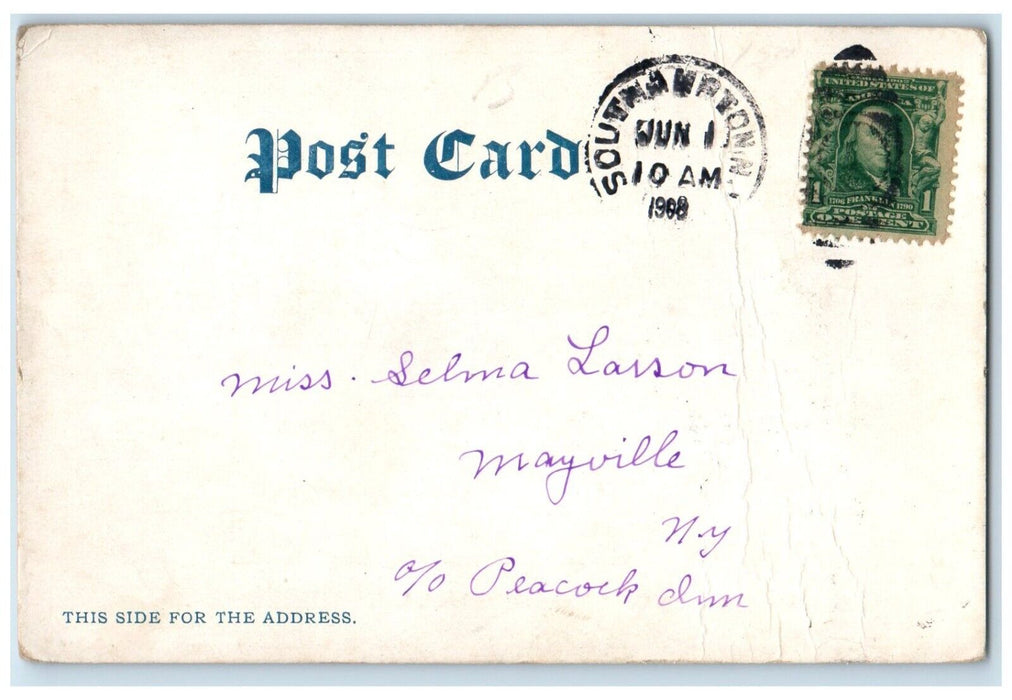 1908 Exterior View Suffolk County Court House Riverhead New York Posted Postcard