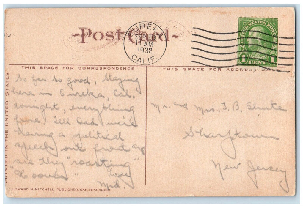 1932 Central Christian Church Spanish American War Monument Washington Postcard