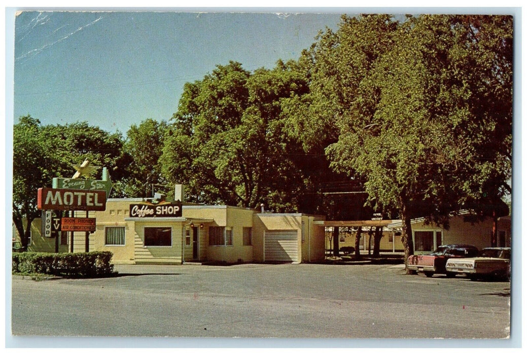 Evening Star Motel & Coffee Shop Cars Roadside Conzad Nebraska NE Postcard