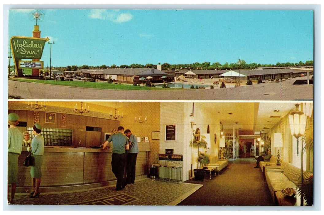 c1950's Holiday Inn Hotel St. Louis Missouri MO Dual View Vintage Postcard