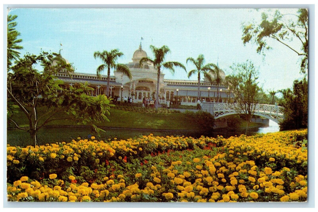 1960 Crystal Palace Restaurant Plaza Canal Walt Disney World Florida FL Postcard