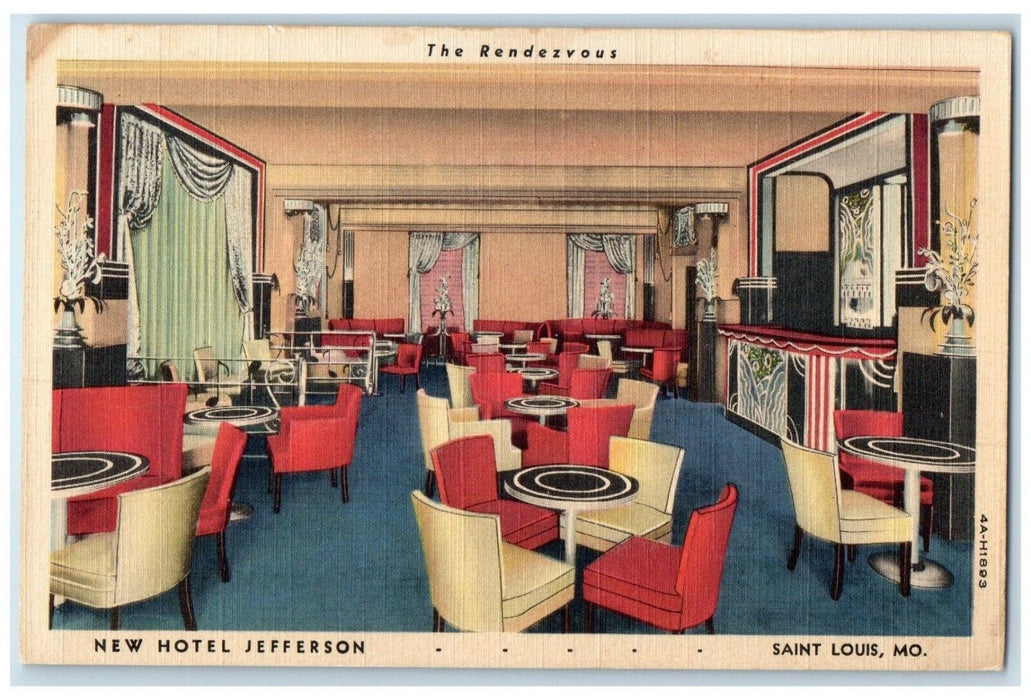 c1930's New Hotel Jefferson Dining Room Saint Louis Missouri MO Vintage Postcard