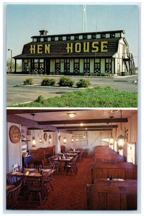 Hen House Interstate Inc Restaurant St Louis MO Barry Dierkes Dual View Postcard