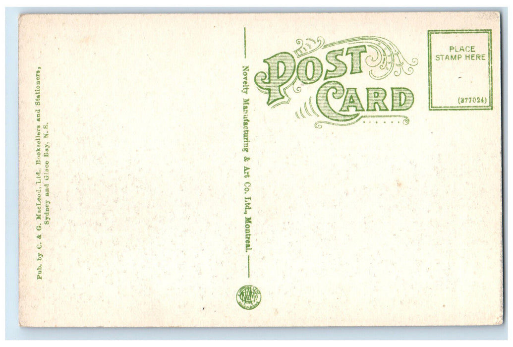 c1910 Harvard Lake Margaree Cape Breton Nova Scotia Canada Unposted Postcard