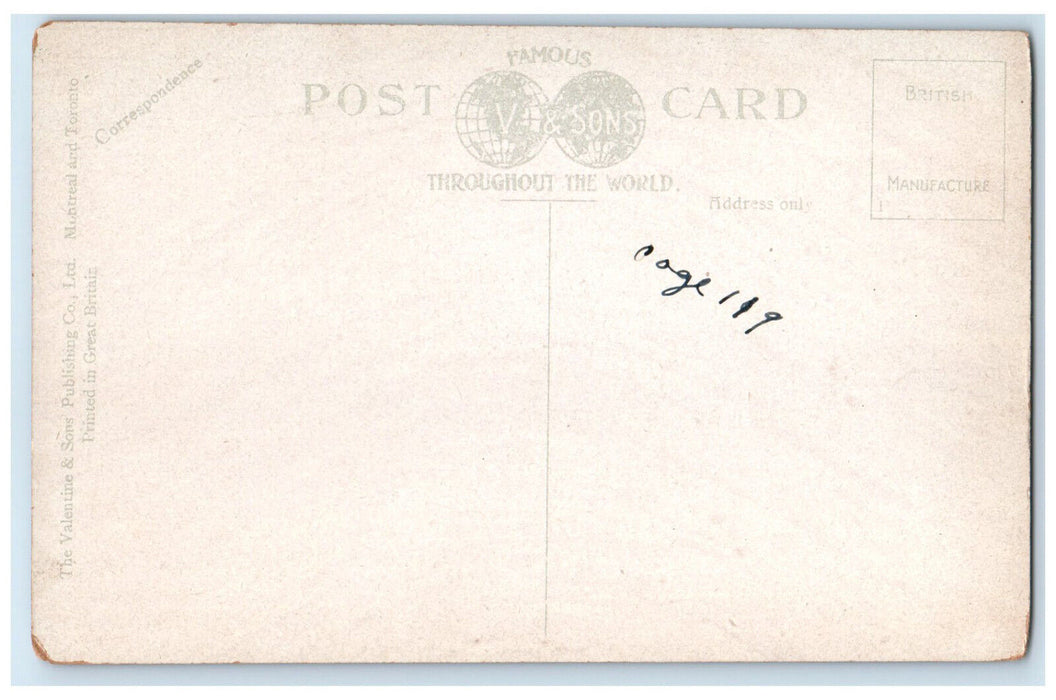 c1910 Mount Stephen Kicking Horse River Field British Columbia Canada Postcard