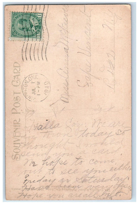 1910 Scene at Victoria School Kingston Canada Antique Posted Postcard