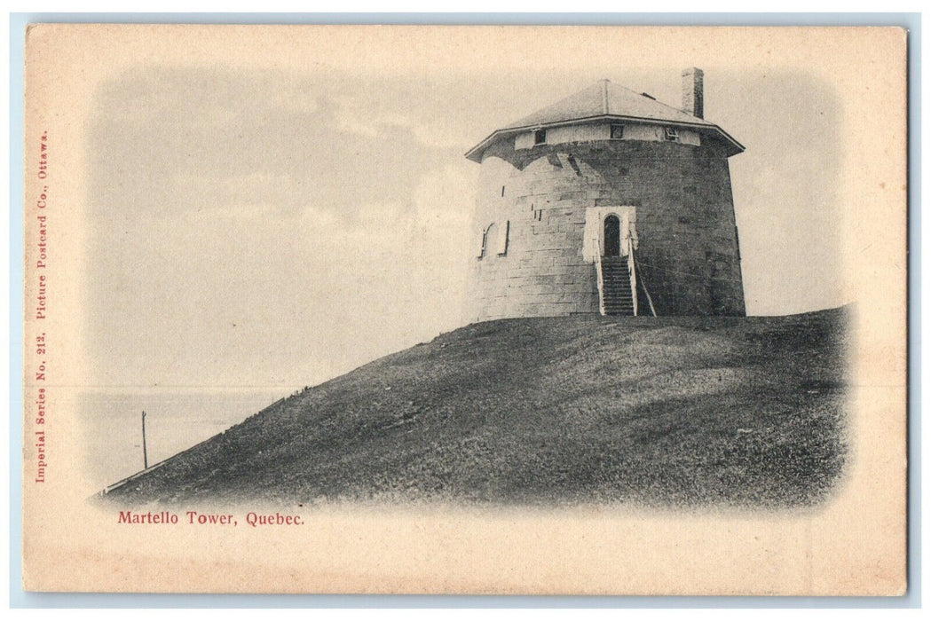 c1940's View of Martello Tower Quebec Canada Unposted Vintage Postcard