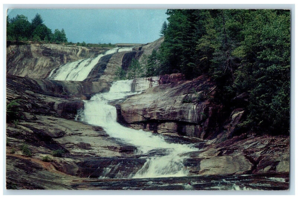 c1950s Toxaway Falls In The Highlands Waterfalls North Carolina NC Postcard