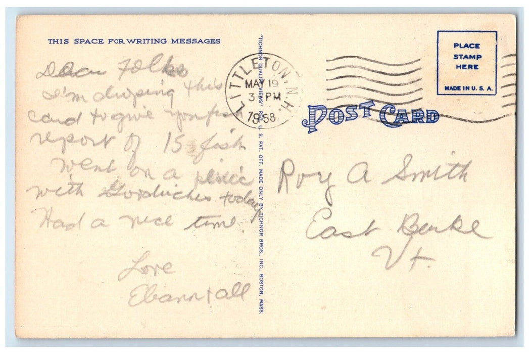 1958 MV Sophie C Lake Ship Winnipesaukee New Hampshire Vintage Antique Postcard