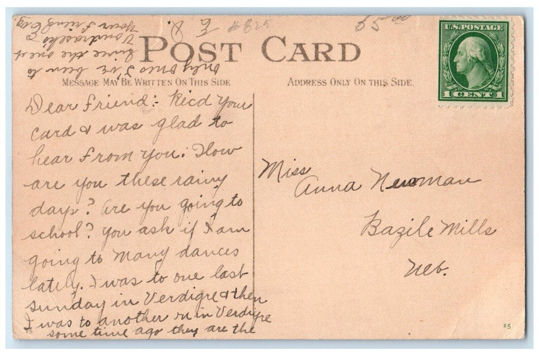 c1910 Scene Near Creighton Horse Carriage Farming Nebraska NE Unposted Postcard