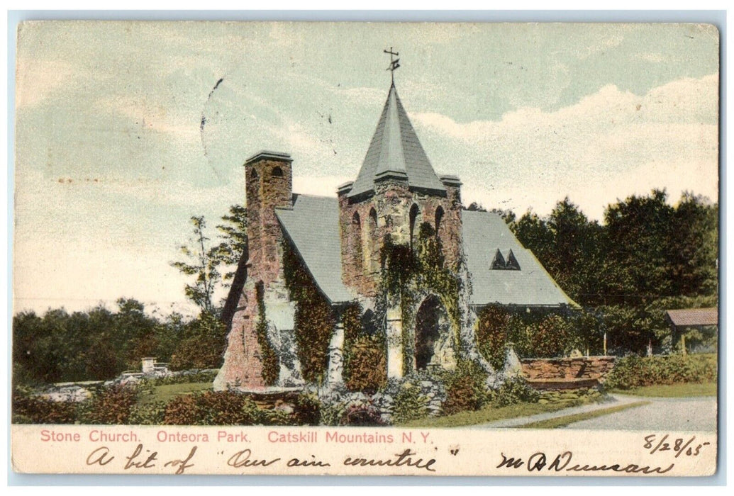 Stone Church Onteora Park Catskill Mountains Jacksonville New York NY Postcard