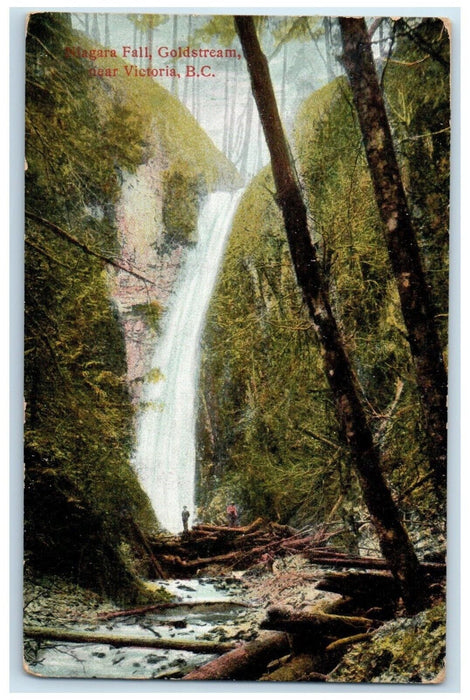 1909 Niagara Fall Goldstream Near Victoria BC Canada, Waterfalls Posted Postcard