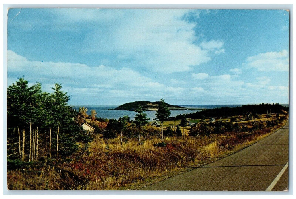 1970 Scenic View Of Whale Island Ingonish Brenton Nova Scotia Canada Postcard