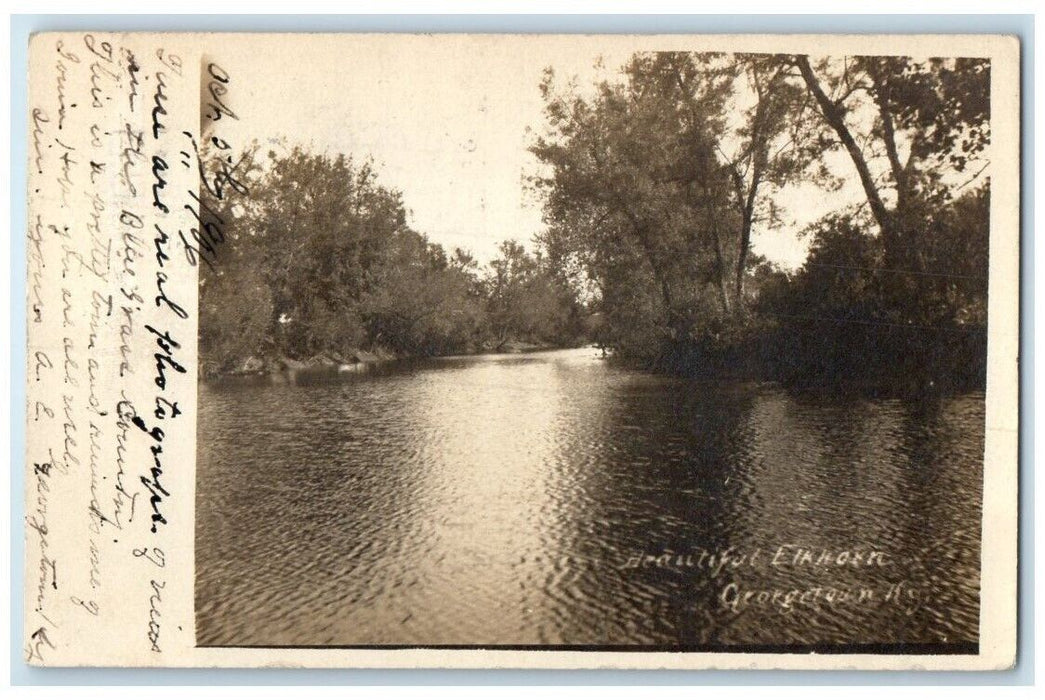 1906 Beautiful Elkhorn River View Georgetown Kentucky KY RPPC Photo Postcard