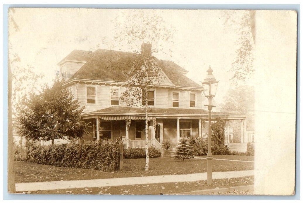 1913 Home Residence View Port Chester New York NY RPPC Photo Posted Postcard