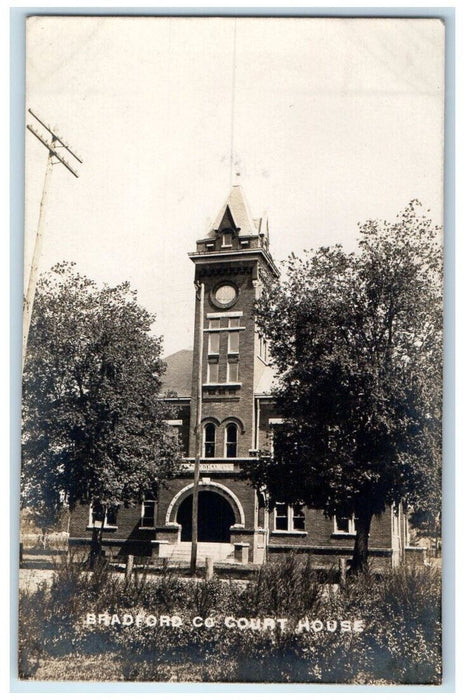 1908 Bradford County Court House View Starke Florida FL RPPC Photo Postcard