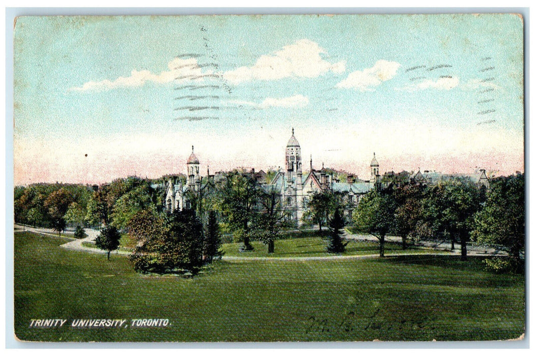 1907 Trinity University Toronto Ontario Canada Antique Posted Postcard
