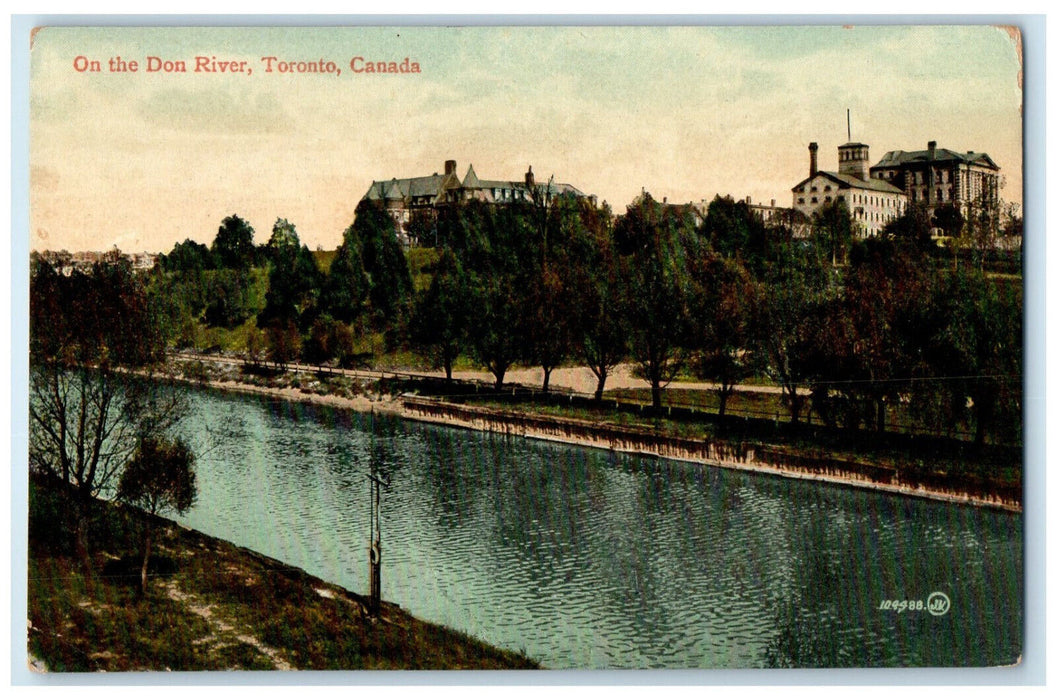 c1910 On The Don River Toronto Ontario Canada Antique Unposted Postcard