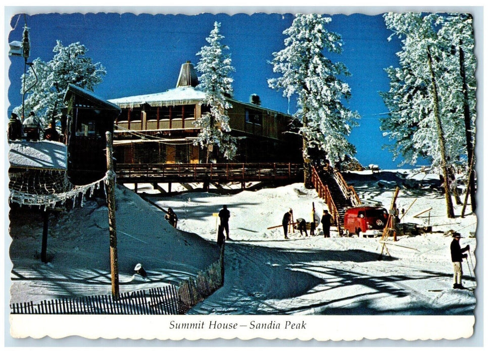 c1960 Sandia Peak Ski Area Albuquerque NMA Panoramic View New Mexico NM Postcard