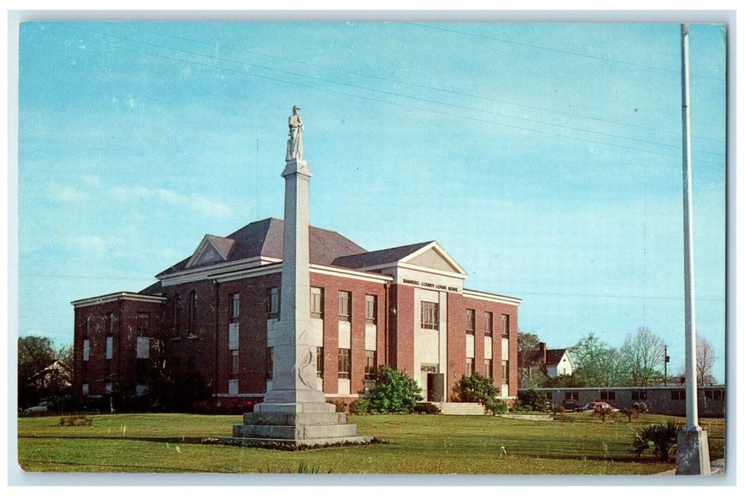 c1960's Bamberg County Court House Bamberg South Carolina SC Vintage Postcard