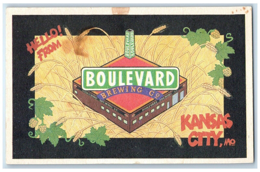 c1930's Boulevard Brewing Co. Kansas City Missouri MO Unposted Vintage Postcard