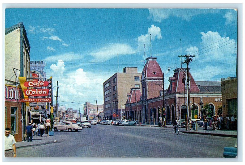 c1960's Cutoms House Banco Mercantil Ciudad Juarez Mexico Vintage Postcard