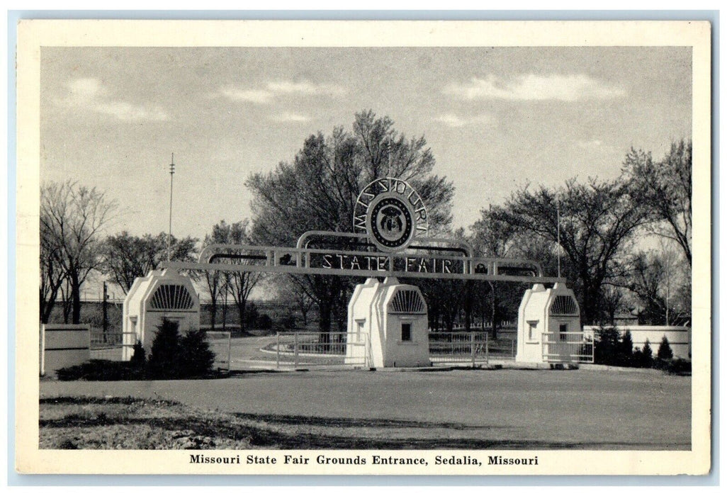 1945 Missouri State Fair Grounds Entrance Sedalia Missouri MO Vintage Postcard