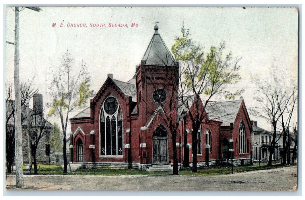 c1910 Exterior View ME Church Building South Sedalia Missouri MO Posted Postcard