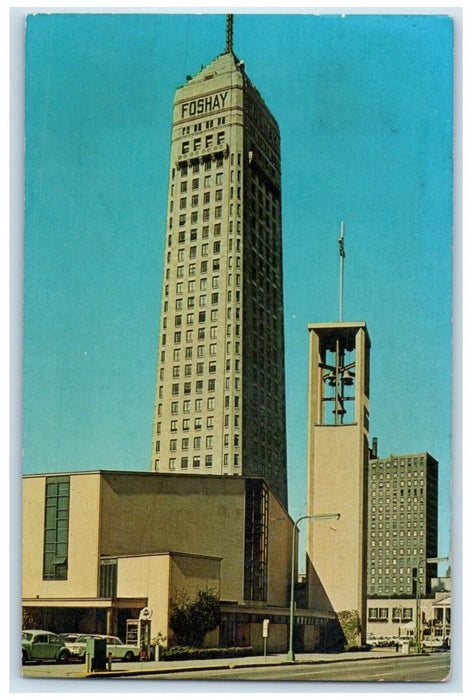 1968 Foshay Tower Building Street View Minneapolis Minnesota MN Vintage Postcard