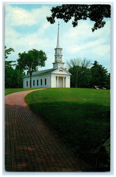 1964 Martha Mary Chapel At Longfellow's Wayside Inn Sudbury MA Vintage Postcard