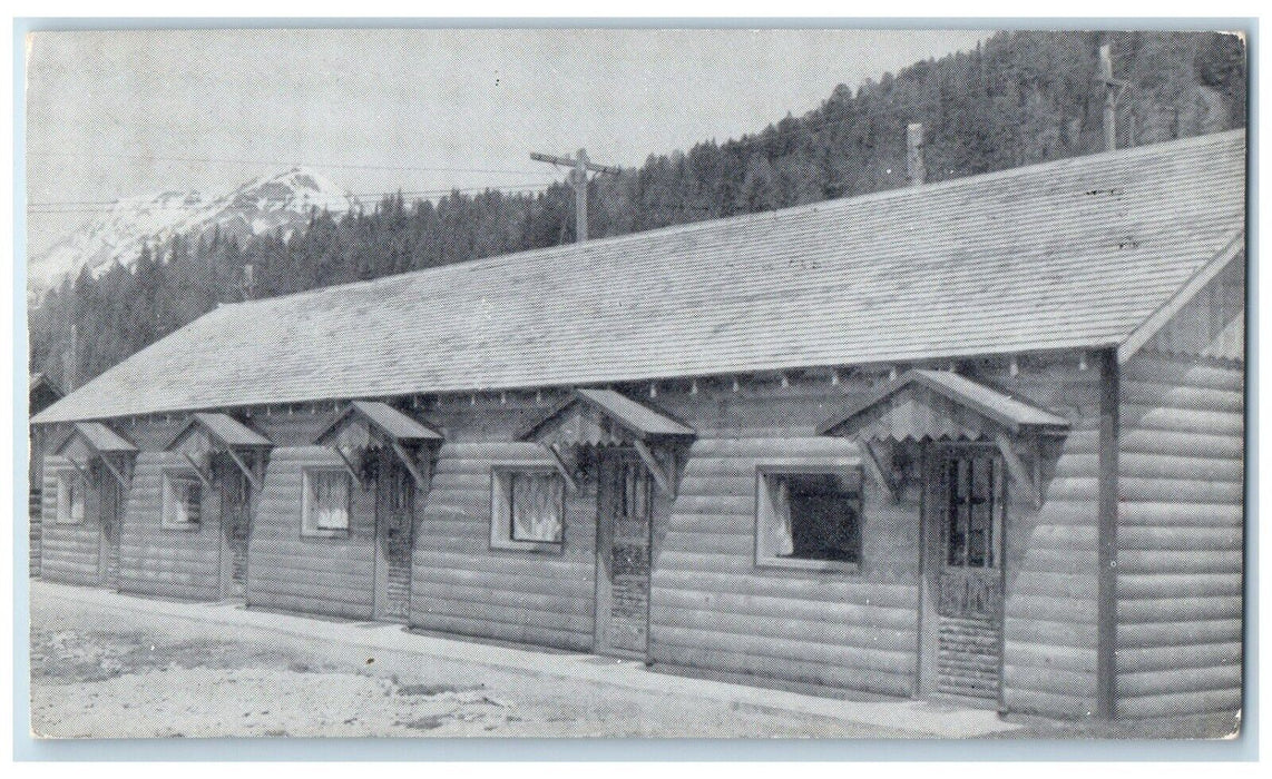 c1940 Sommers Auto Court Texaco Gasoline Exterior Cooke City Montana MT Postcard