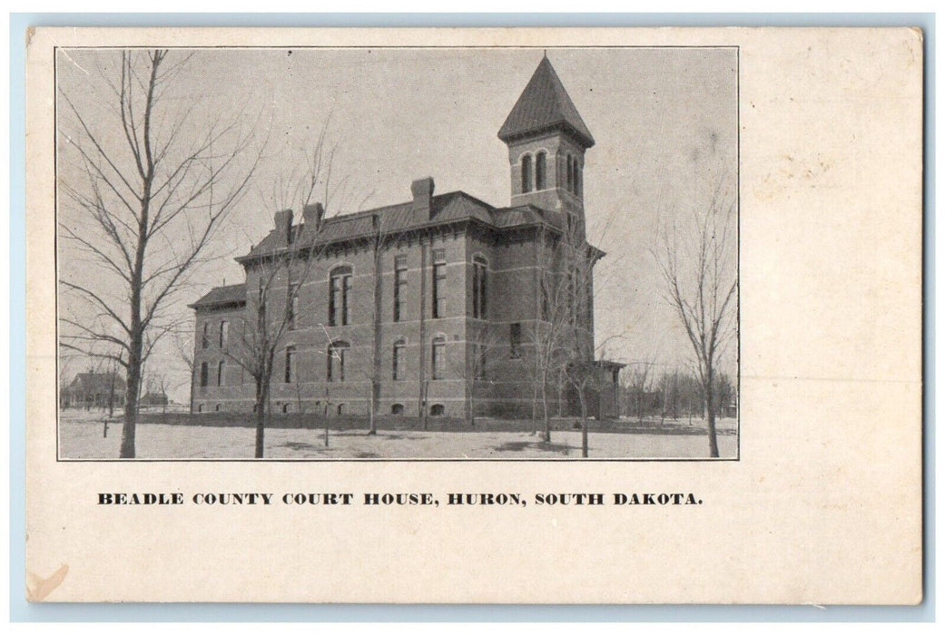 c1900 Exterior View Beadle County Court House Huron South Dakota SD PMC Postcard