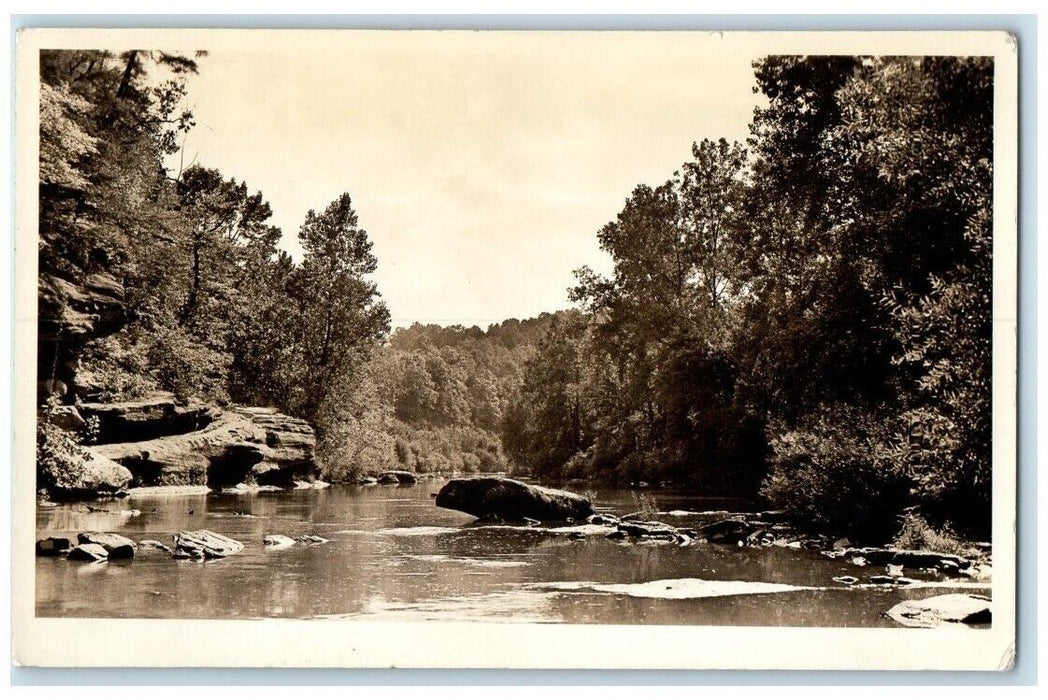 c1920's Licking River Black Hand Gorge Hanover Township OH RPPC Photo Postcard
