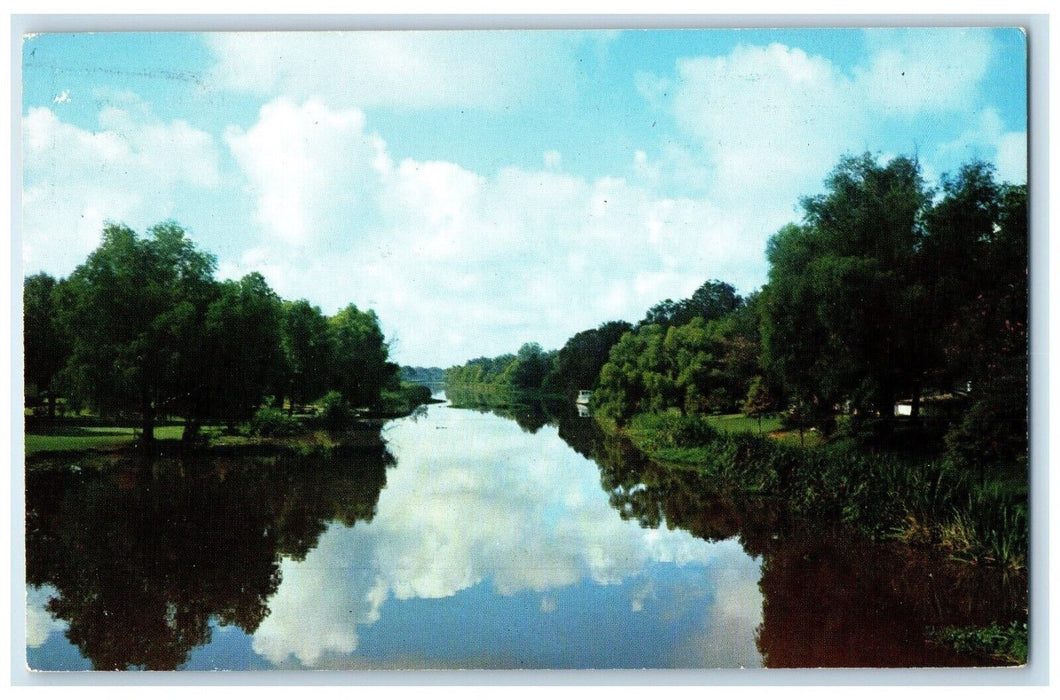 c1950's View Of Bayou Teche At St. Martinville Louisiana LA Vintage Postcard